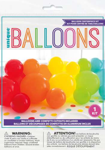 Balloon Table Centrepiece Kit - Rainbow - Click Image to Close